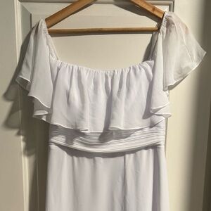 Elegant White Off-Shoulder Dress